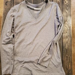 Grey Nike Dri-Fit Performance Longsleeve V-neck